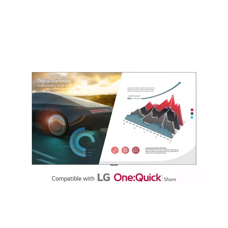 LG All-in-one LED videosein - üksik SMD - LAEC seeria - (1920 x 1080) 136 tolli - 3x HDMI - 1x DP - 1x LAN - sisseehitatud kõlarid