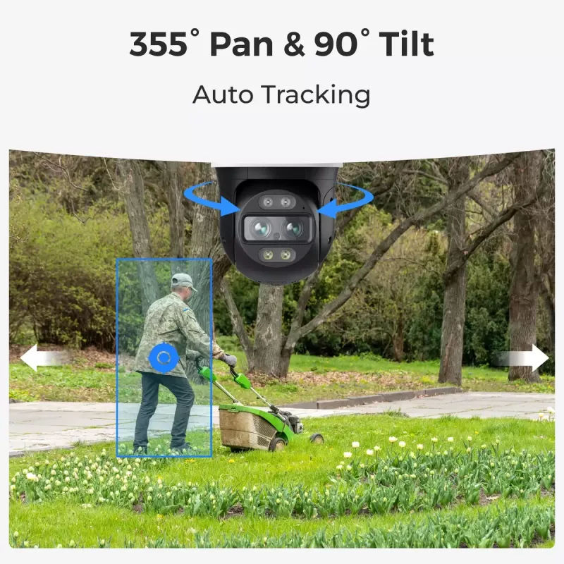 IP turvakaamera Reolink TrackMix W760 4K, 8 MP, 3840×2160, Wi‑Fi ja Ethernet, PTZ (355° pööramine, 90° kallutamine), 30 m öönägemine, IP65
