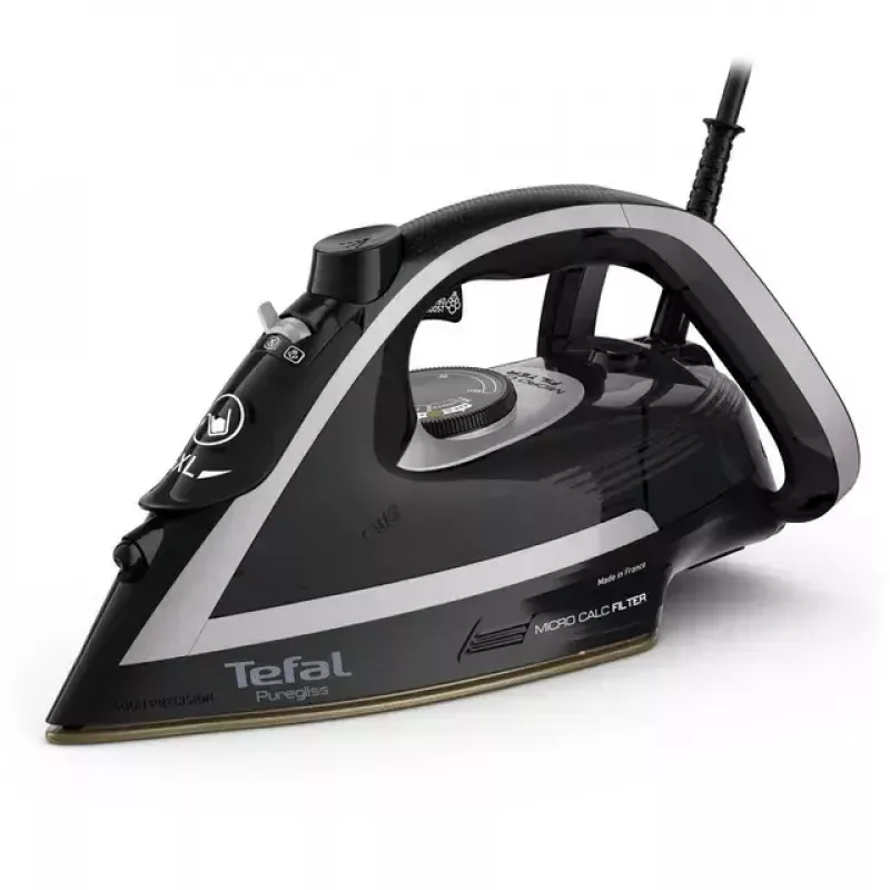 Tefal Puregliss FV8062E0 triikraud Kuiv- ja aurutriikraud Durilium AirGlide Autoclean tallaga 3000 W Must, Hall