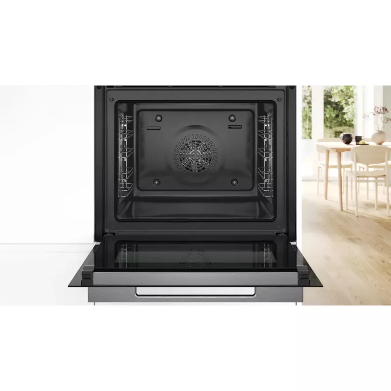 Sisseehitatud ahi Bosch Serie 8 HBG7721B1 — elektriline 71 L, pürolüütiline puhastus, puutetundlik juhtimine, Wi‑Fi, halogeenlamp, must