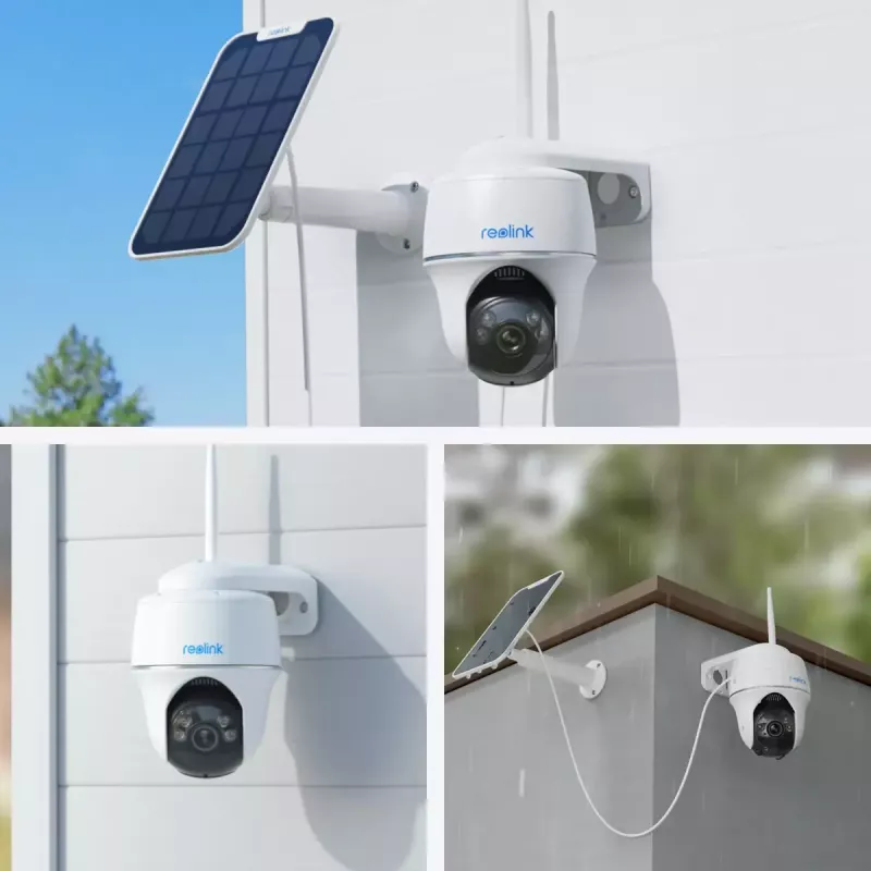 IP turvakaamera Reolink Argus Series B430 — 5 MP, juhtmevaba, aku/päikeseenergia 6000 mAh, kuppel, sise-/välistingimustesse, PIR, 355° pööre, 140° kallutus