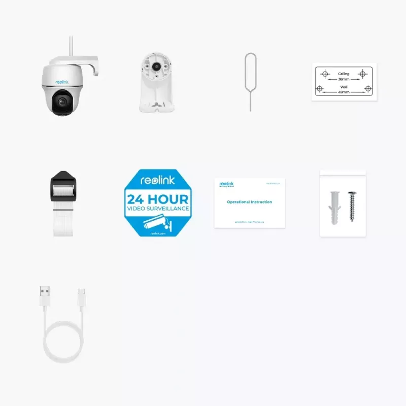 IP turvakaamera Reolink Argus Series B430 — 5 MP, juhtmevaba, aku/päikeseenergia 6000 mAh, kuppel, sise-/välistingimustesse, PIR, 355° pööre, 140° kallutus
