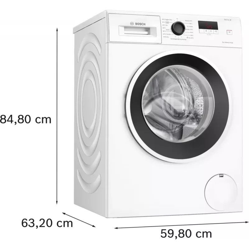 Bosch Serie 2 WGE0240ASN pesumasin eesttäidetav 7 kg 1351 RPM Valge