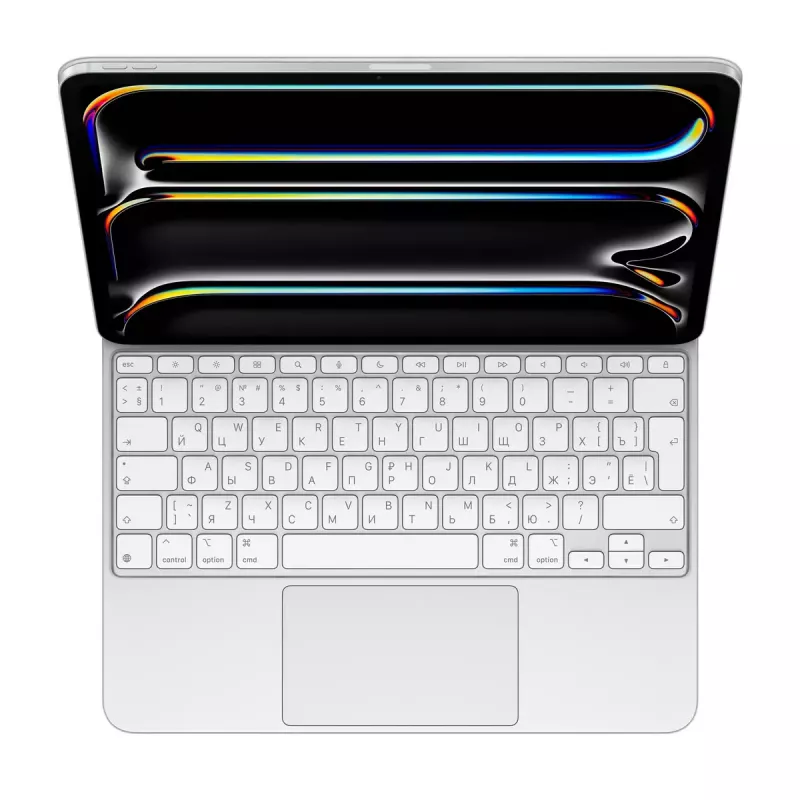 Apple Magic klaviatuur iPad Pro 13-tollisele M4-le Vene Valge Juhtmevaba QWERTY Puuteplaat