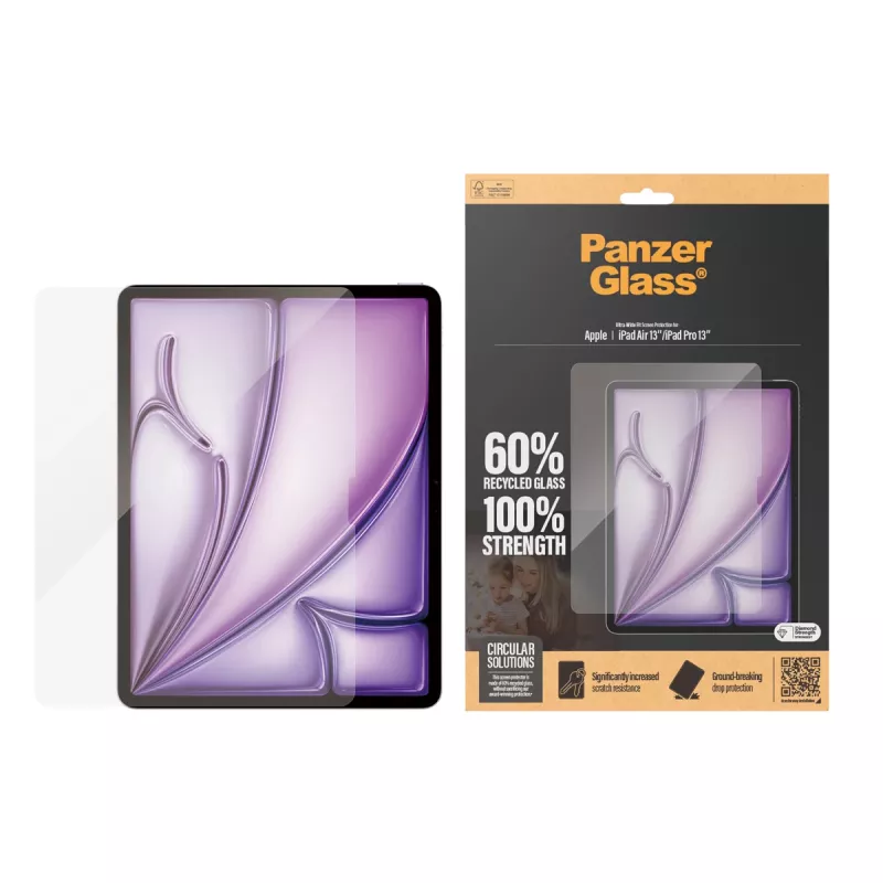 PanzerGlass ® Ekraanikaitse iPad Air 13'' (2024-2026) | iPad Pro 13'' (2024-2025) | Ultra-Wide Fit