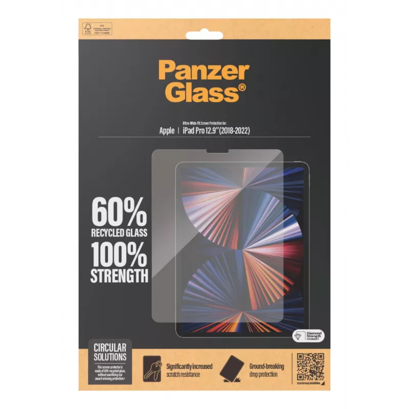 PanzerGlass ® Ekraanikaitse iPad Pro 12.9'' (2018, 2020, 2021, 2022) | Ultra-Wide Fit