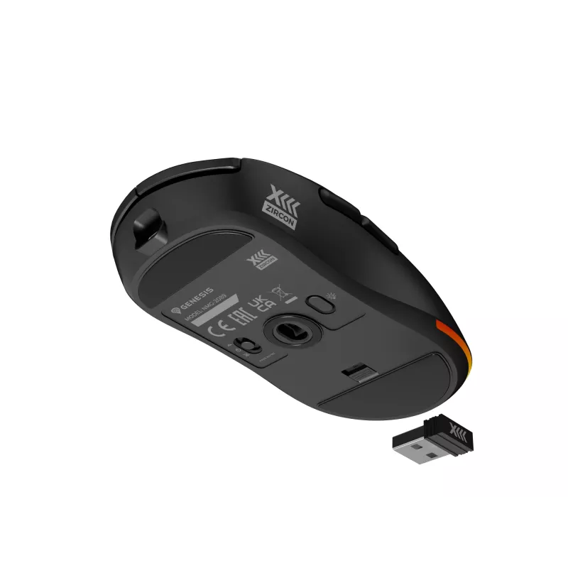 GENESIS Zircon XIII hiir Gaming Kahekäeline RF Juhtmevaba + USB Type-C Optiline 26000 DPI