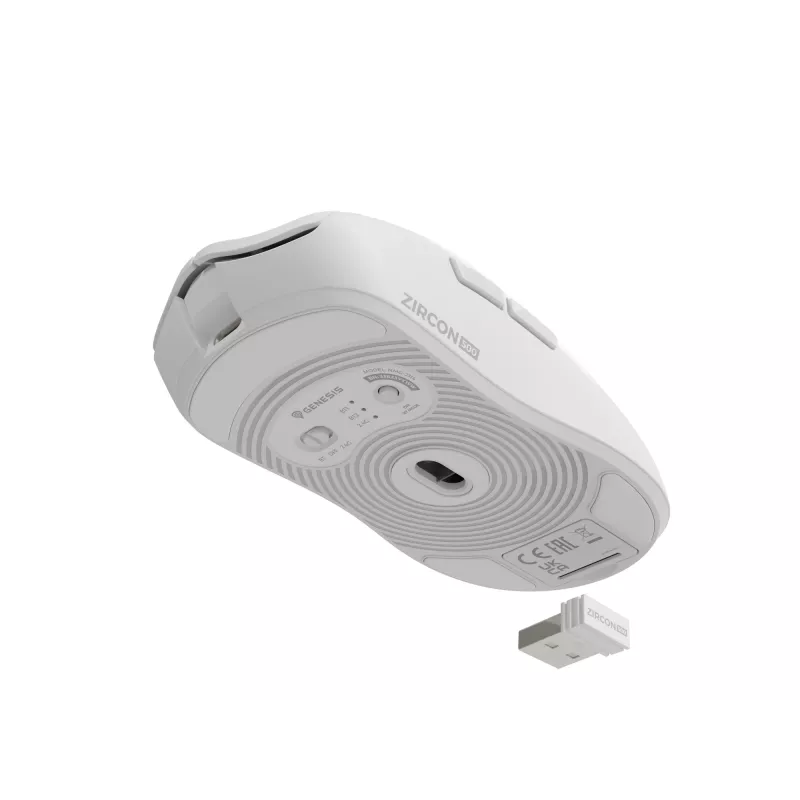 GENESIS Zircon 500 hiir Gaming Paremakäeline RF Juhtmevaba + Bluetooth + USB Type-C Optiline 10000 DPI