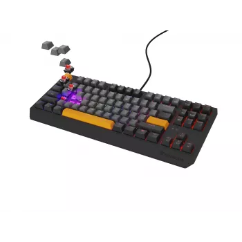 GENESIS Thor 230 TKL klaviatuur Gaming USB + RF Wireless + Bluetooth QWERTY Must, Hall, Oranž