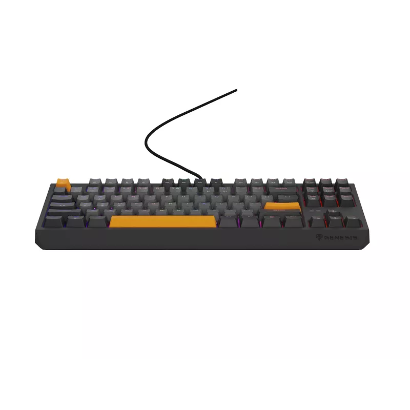 GENESIS Thor 230 TKL klaviatuur Gaming USB + RF Wireless + Bluetooth QWERTY Must, Hall, Oranž