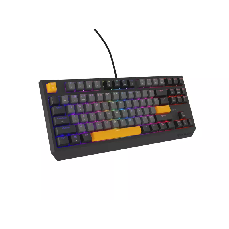 GENESIS Thor 230 TKL klaviatuur Gaming USB + RF Wireless + Bluetooth QWERTY Must, Hall, Oranž