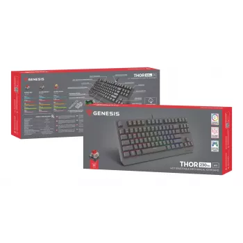 GENESIS Thor 230 TKL Lite klaviatuur Mängimine USB QWERTY Inglise Must