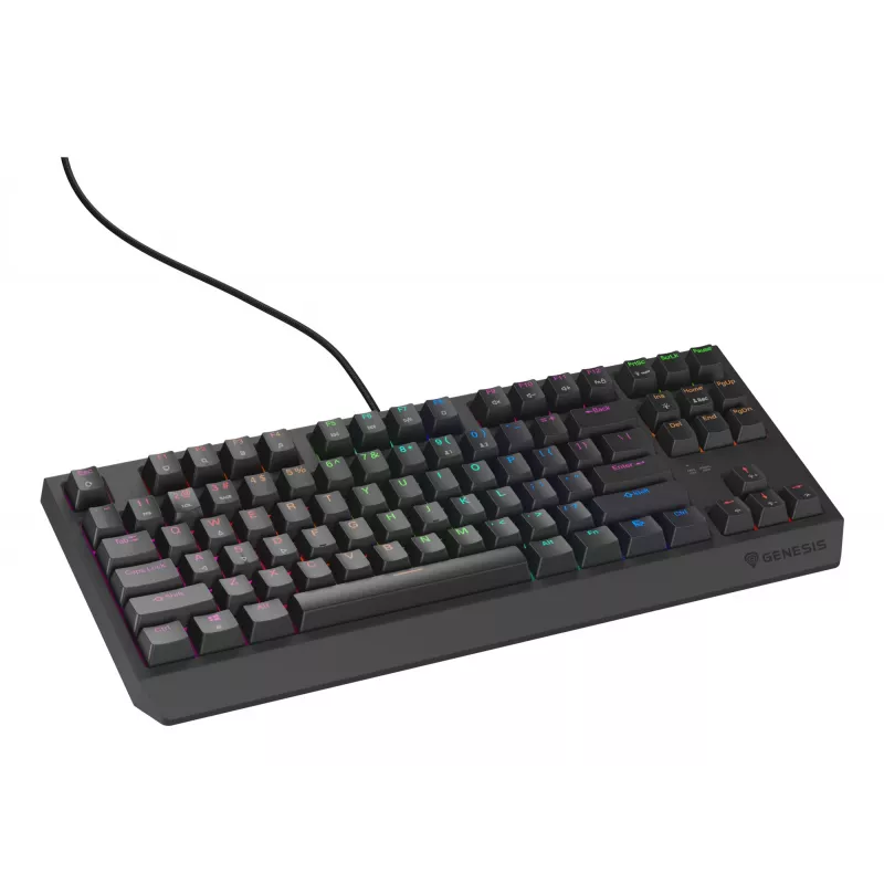 GENESIS Thor 230 TKL Lite klaviatuur Mängimine USB QWERTY Inglise Must