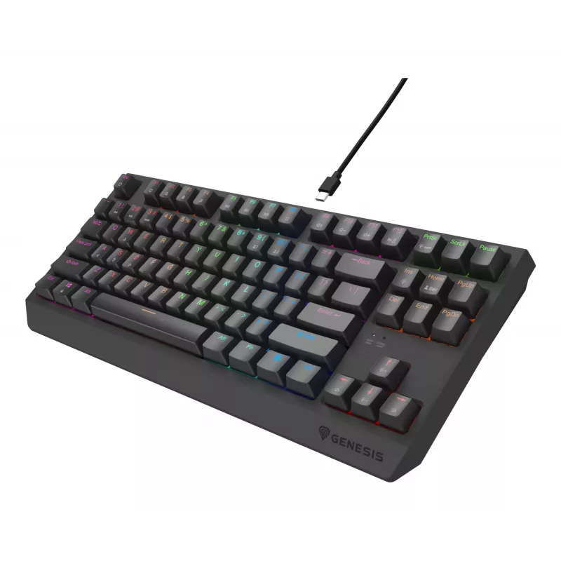 GENESIS Thor 230 TKL Lite klaviatuur Mängimine USB QWERTY Inglise Must