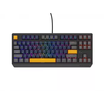 GENESIS THOR 230 TKL klaviatuur Mängu USB + RF Juhtmevaba + Bluetooth QWERTY Must, Sinine, Hall, Oranž