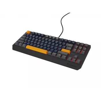 GENESIS THOR 230 TKL klaviatuur Mängu USB + RF Juhtmevaba + Bluetooth QWERTY Must, Sinine, Hall, Oranž