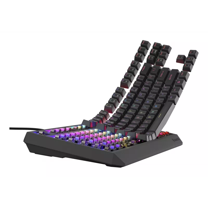 Mehaaniline mänguklaviatuur Genesis Thor 230 TKL — Tenkeyless, US QWERTY, Outemu Brown lülitid, RGB, 1000 Hz, USB