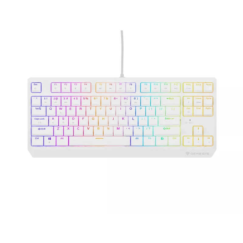 GENESIS Thor 230 TKL klaviatuur Mängimiseks USB + RF juhtmevaba + Bluetooth QWERTY Valge