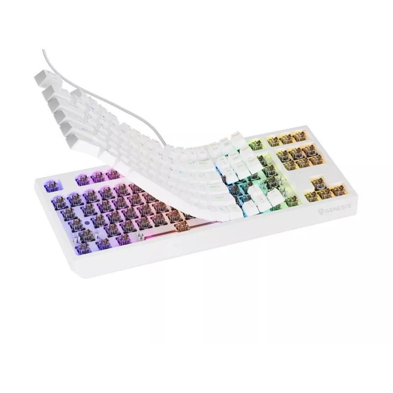 GENESIS Thor 230 TKL klaviatuur Mängimiseks USB + RF juhtmevaba + Bluetooth QWERTY Valge
