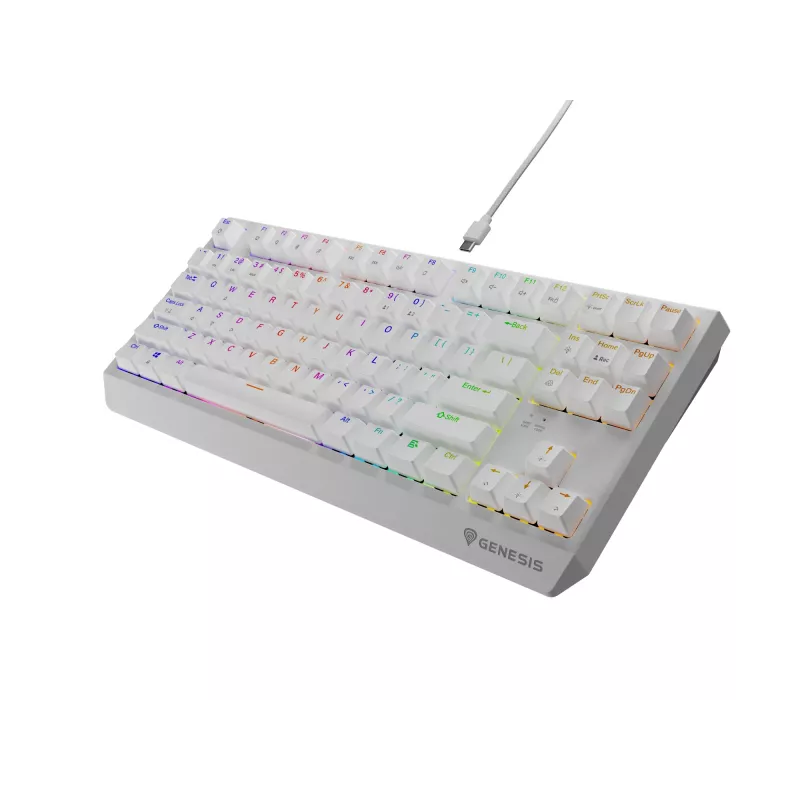 GENESIS Thor 230 TKL klaviatuur Mängimiseks USB + RF juhtmevaba + Bluetooth QWERTY Valge