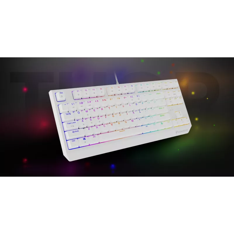 GENESIS Thor 230 TKL klaviatuur Mängimiseks USB + RF juhtmevaba + Bluetooth QWERTY Valge