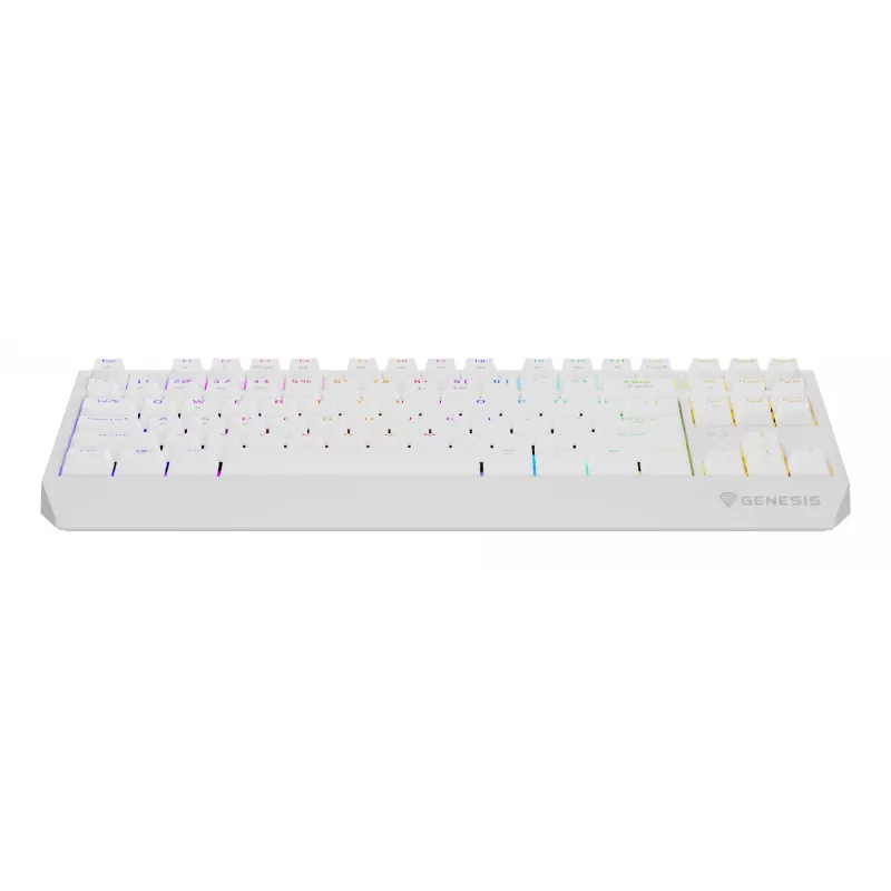 Mänguklaviatuur ilma numbriplokita GENESIS Thor 230 TKL — USB, RF traadita, Bluetooth, QWERTY, Valge