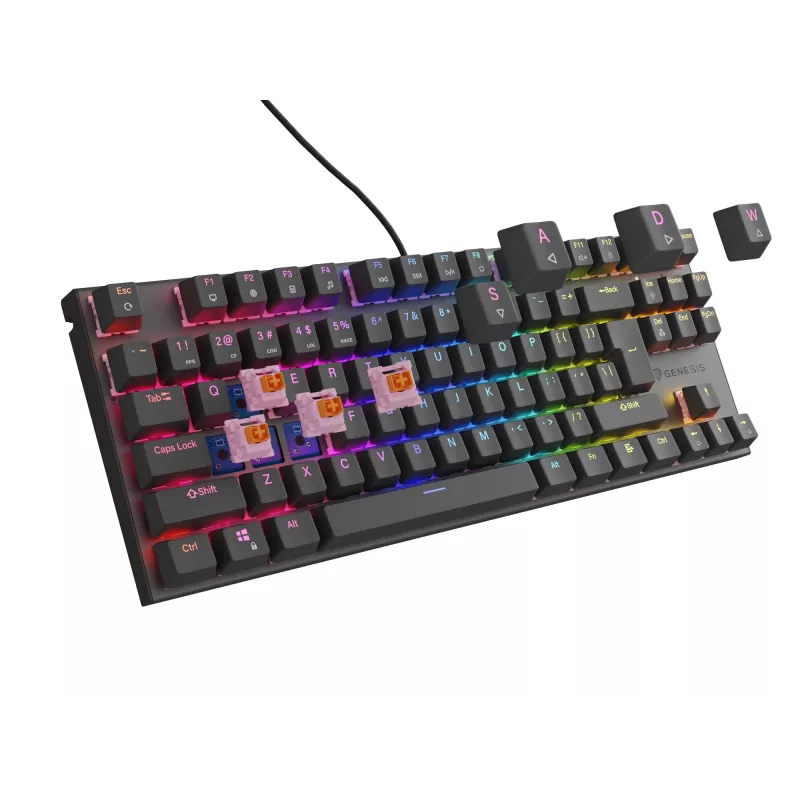 GENESIS Thor 303 TKL klaviatuur mängimiseks USB QWERTY US International Must