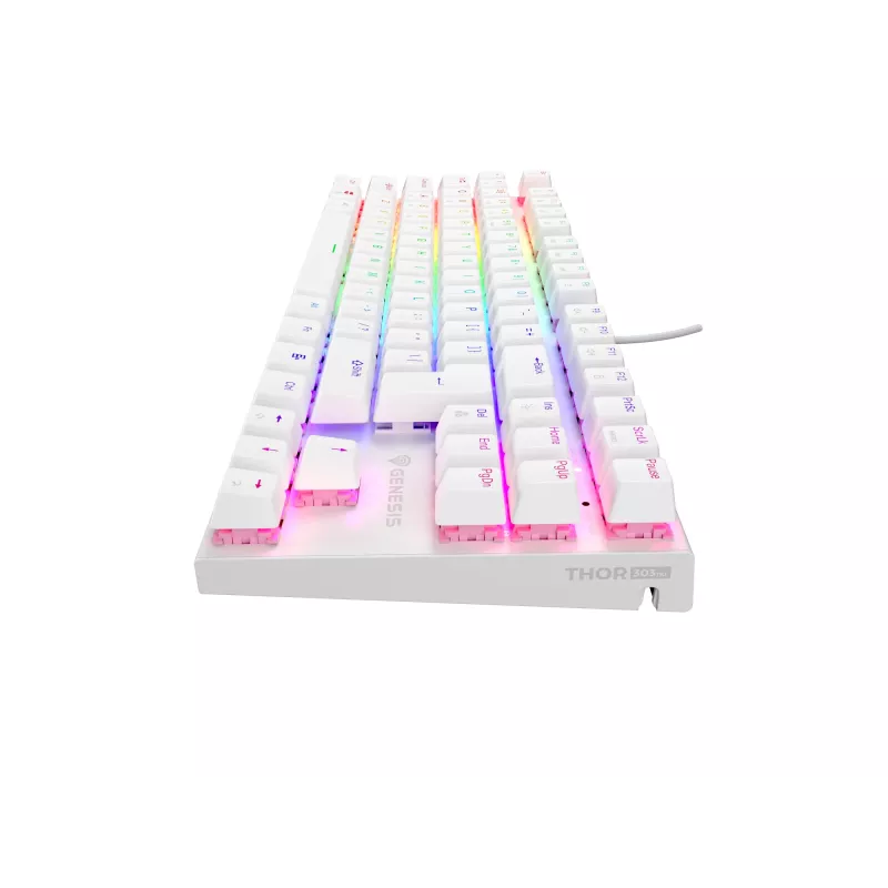 GENESIS Thor 303 TKL klaviatuur mängimiseks USB QWERTY US International Valge