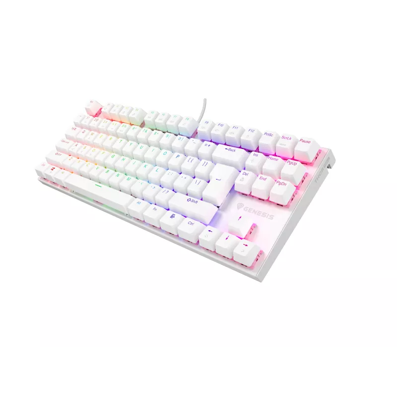 GENESIS Thor 303 TKL klaviatuur mängimiseks USB QWERTY US International Valge