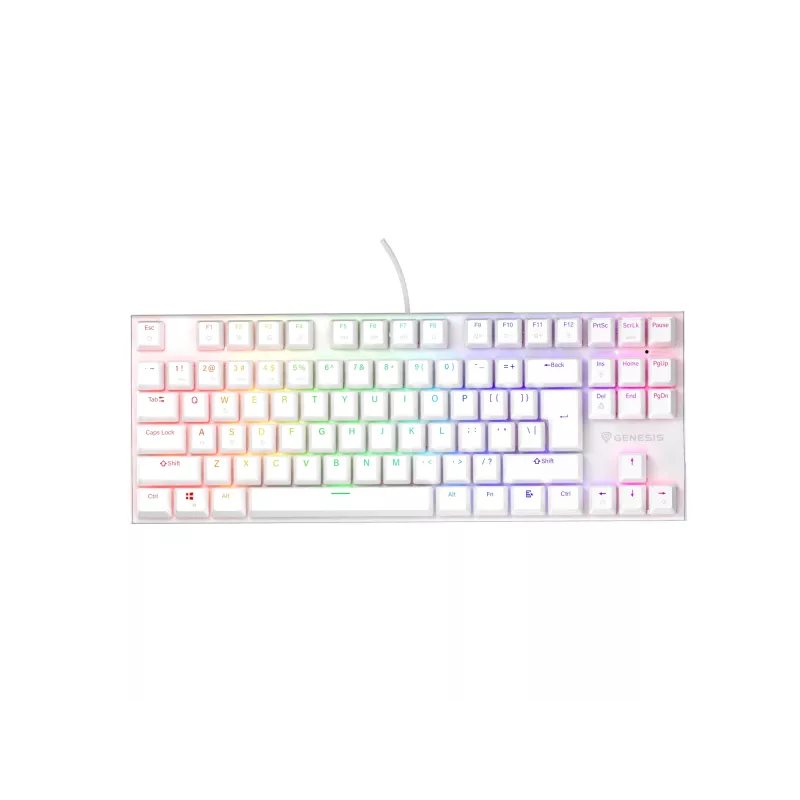 GENESIS Thor 303 TKL klaviatuur mängimiseks USB QWERTY US International Valge