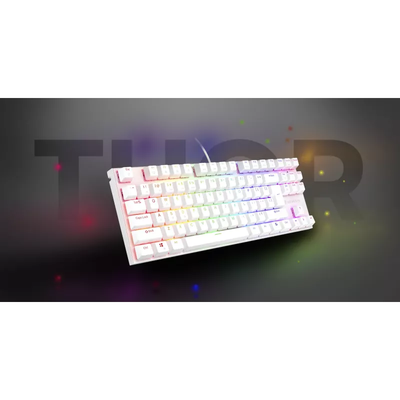 GENESIS Thor 303 TKL klaviatuur mängimiseks USB QWERTY US International Valge