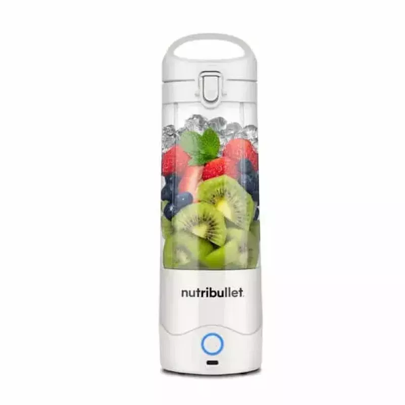 Sport blender NUTRIBULLET Portable 0,475 L valge Tritani kausi ja roostevabast terasest teradega, akutoitel