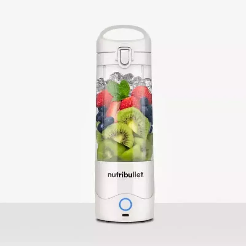 Sport blender NUTRIBULLET Portable 0,475 L valge Tritani kausi ja roostevabast terasest teradega, akutoitel