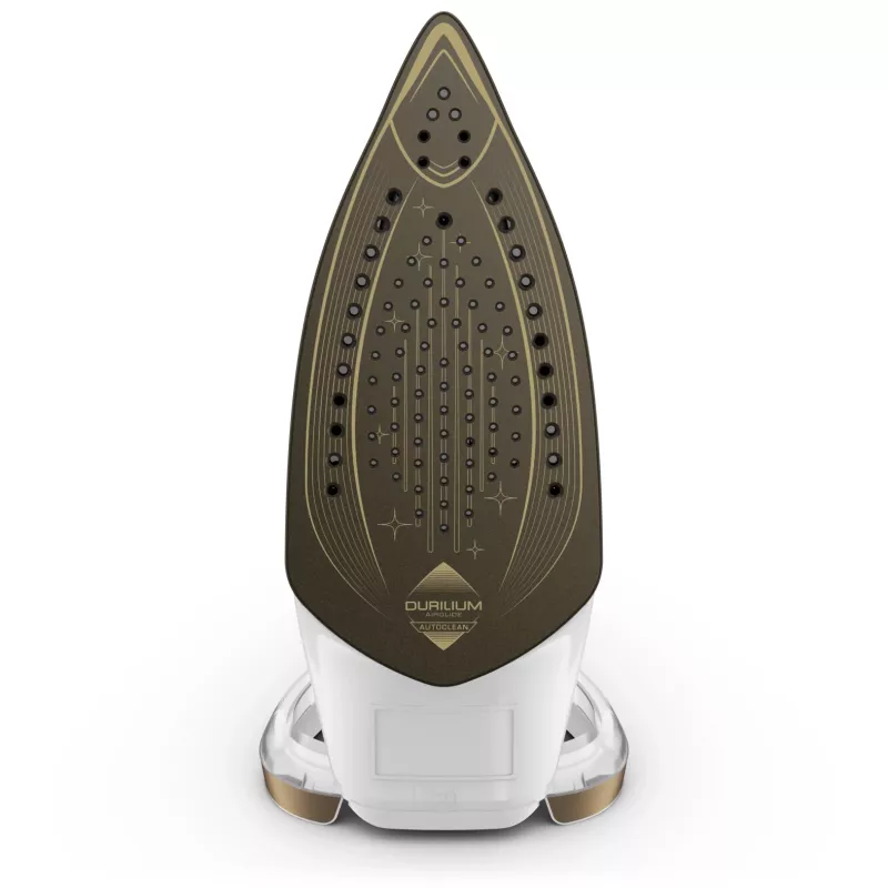 Tefal Puregliss FV8042 Kuiv- ja aurutriikraud Durilium AirGlide Autoclean tallaga 3000 W pronks, valge