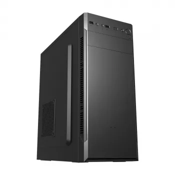 PC Case FSP CMT160 Midi Tower Must — supports ATX/µATX/ITX, 1×3.5 inch + 2×2.5 inch bays, 1×5.25 inch, USB 3.2 Gen1 Type-A, 173×370×410 mm