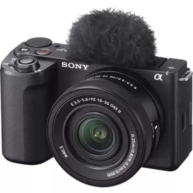 Vlogikaamera Sony ZV-E10 II — 26 MP CMOS, 4K 3840×2160, 16-50mm objektiiv, must, 0,292 kg