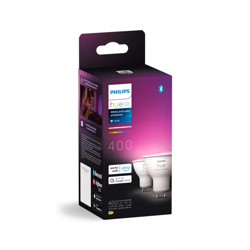 Philips Hue Valge and colour ambience GU10 – nutikas prožektor – (2 tk)