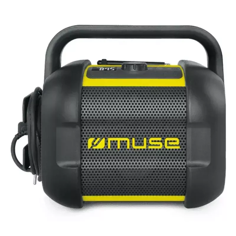 Tööplatsiraadio Muse M-968 BTY — Analoog-FM, 40 W RMS, Bluetooth 10 m, Tolmu-/Löögikindel, Must/Kollane