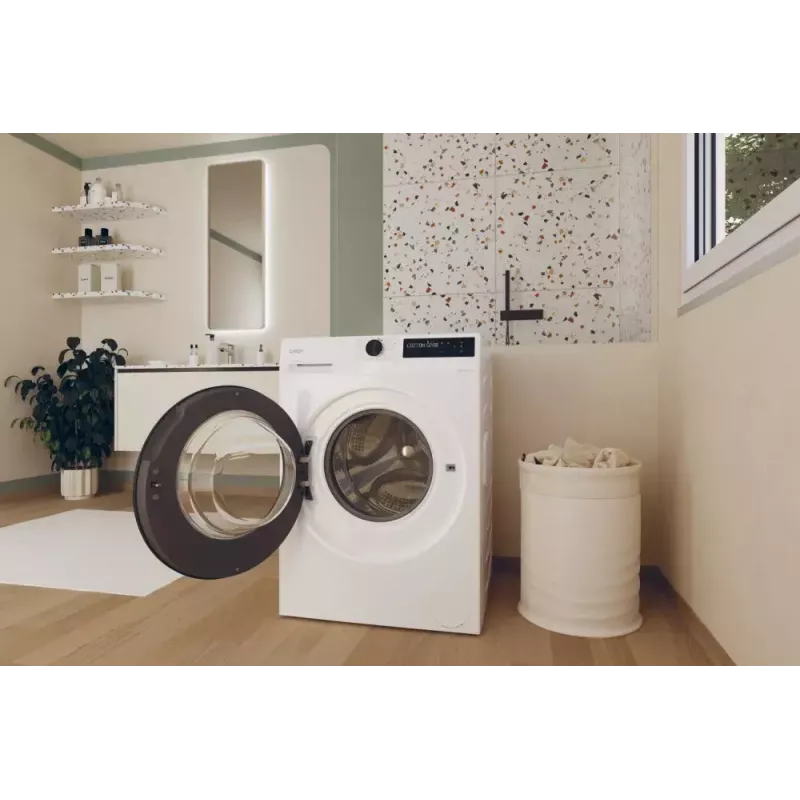 Eestlaaditav pesumasin CANDY BR 48B6-S — 8 kg, 1400 p/min, A energiaklass, 600×530×850 mm, valge