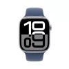 Nutikell Apple Watch Series 10 GPS 46 mm hõbedane alumiiniumkorpus teksasinise spordirihmaga – M/L