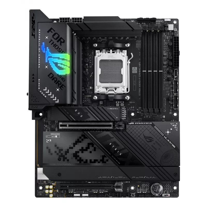 Emaplaat ASUS ROG STRIX X870-F GAMING WIFI — AMD X870, Socket AM5, ATX, DDR5, 4x DIMM, Wi‑Fi 7, BT 5.4