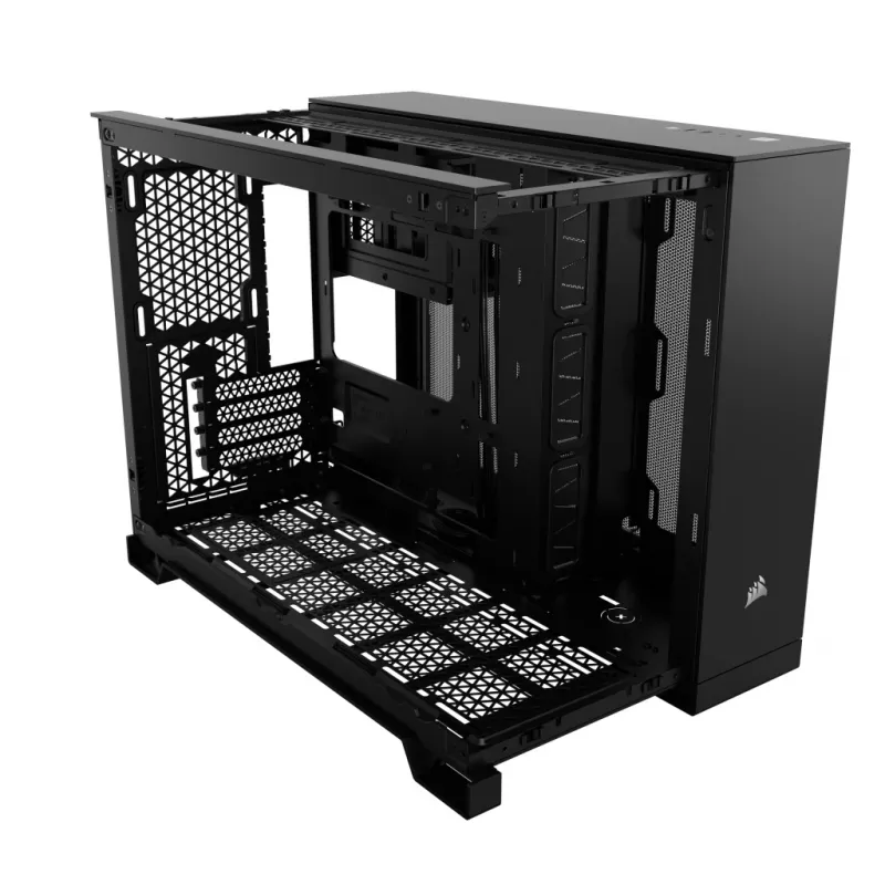 PC-korpus CORSAIR 2500D AIRFLOW Midi Tower Must — ATX/Micro ATX, esiradiaatori tugi kuni 280 mm, USB-A x2, USB-C x1