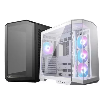 Arvuti korpus MSI MAG PANO 100R PZ Midi Tower Valge — ATX, 380 mm GPU, 166 mm CPU jahuti, 8 laienduspesa, 3×2,5 tolli + 2×3,5 tolli, USB-A×2, USB-C×1