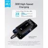 Anker Zolo 10000mAh kaasaskantav aku, 30W ülikiire laadimine, integreeritud USB-C kaabel, must