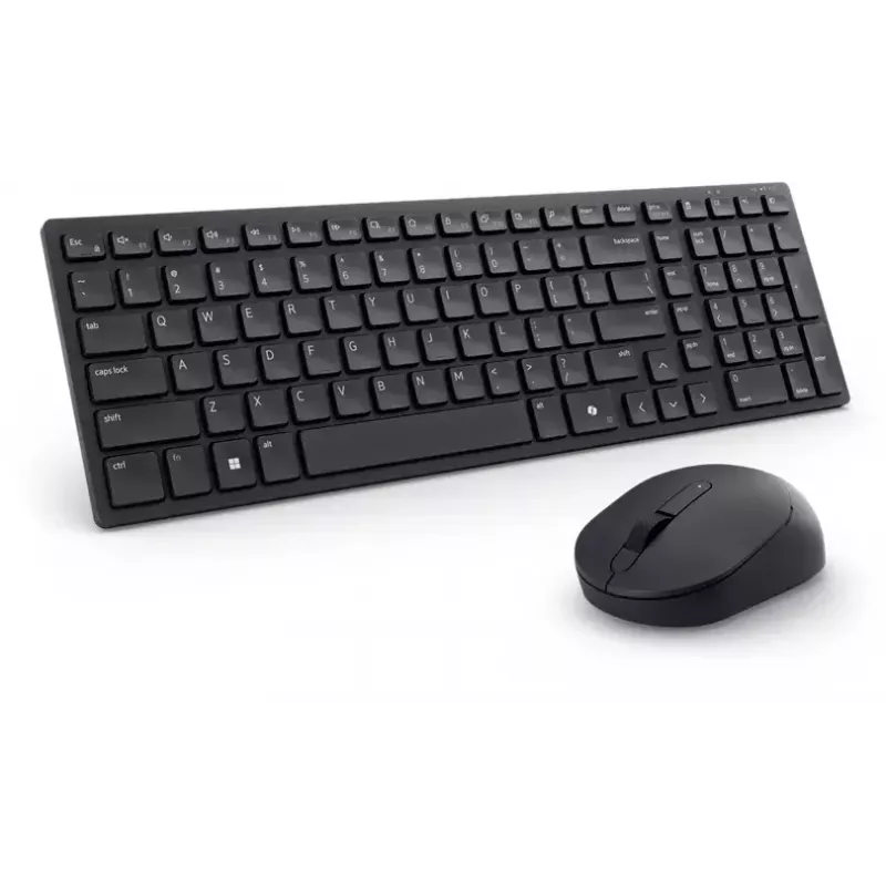 DELL KM555 Vaikne klaviatuur ja hiir komplektis Universaalne RF juhtmevaba + Bluetooth QWERTY US International Must