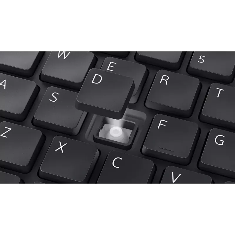 DELL KM555 Vaikne klaviatuur ja hiir komplektis Universaalne RF juhtmevaba + Bluetooth QWERTY US International Must
