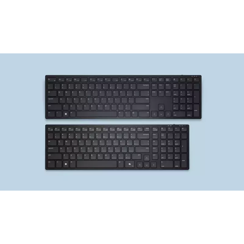 DELL KM555 Vaikne klaviatuur ja hiir komplektis Universaalne RF juhtmevaba + Bluetooth QWERTY US International Must