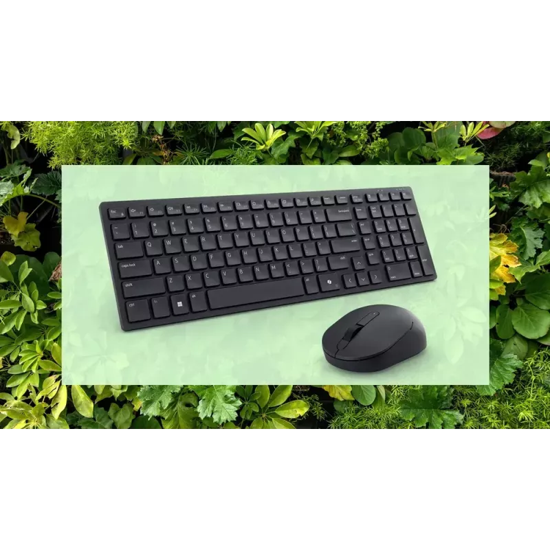 DELL KM555 Vaikne klaviatuur ja hiir komplektis Universaalne RF juhtmevaba + Bluetooth QWERTY US International Must
