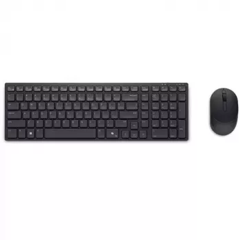 DELL KM555 Vaikne klaviatuur ja hiir komplektis Universaalne RF juhtmevaba + Bluetooth QWERTY US International Must