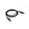 LANBERG DisplayPort M/M kaabel 19-kontaktiline V1.2 4k 1,8 m must
